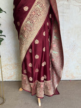 Manjari - Pure Satin Silk Meenakari Saree