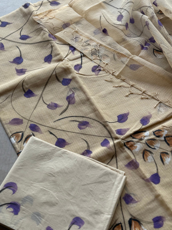 Niranjana - Pure Kota Hand-painted Unstitched 3 Piece Salwar Material