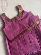 Raghavi Chettinad Cotton Crop Top & Pleated Skirt Set – Traditional Festive Wear for Women