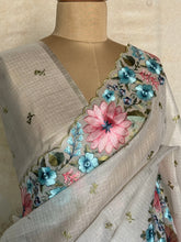 Moksha - Bloom Silk Kota Floral Embroidered Saree