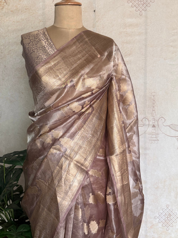 Pure Molten Gold Tissue Saree