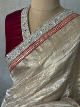 Pure Silk Tissue Kanchi Border Saree | Wedding & Festive Wear