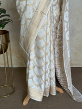 Vrishti - Mushru Satin Silk Saree with Antique Zari Jaal Weaving