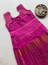 Sinamika - Kids Cotton Frock with Geometric Zari Border