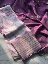 Shibori Mangalgiri Silk Unstitched Kurta + Dupatta