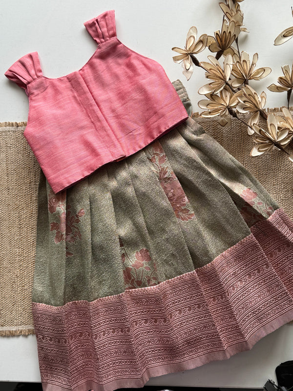 Kids Crop Top and Skirt- Festive Collection Express