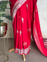 Maithili - Mushru Satin Silk Raw Mango Brand Inspired Saree