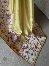 Ambika - Paithani Tussar Saree in Champagne Gold