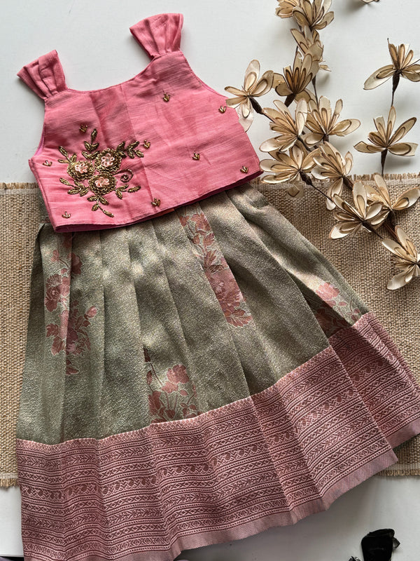 Kids Crop Top and Skirt- Diwali Collection Express