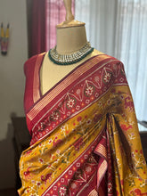 Cotton Patola Saree With Contrast Border