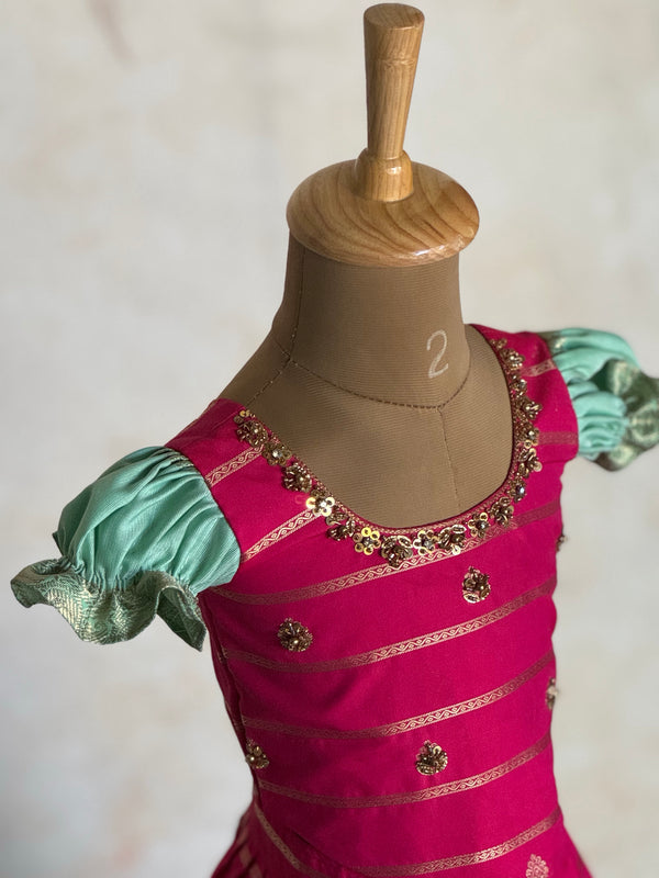 Evika - Rani Pink Corset Top and Skirt