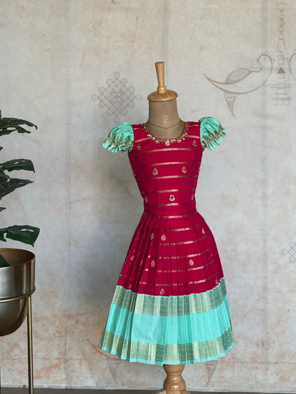 Evika - Raddish Pink Corset Top and Skirt