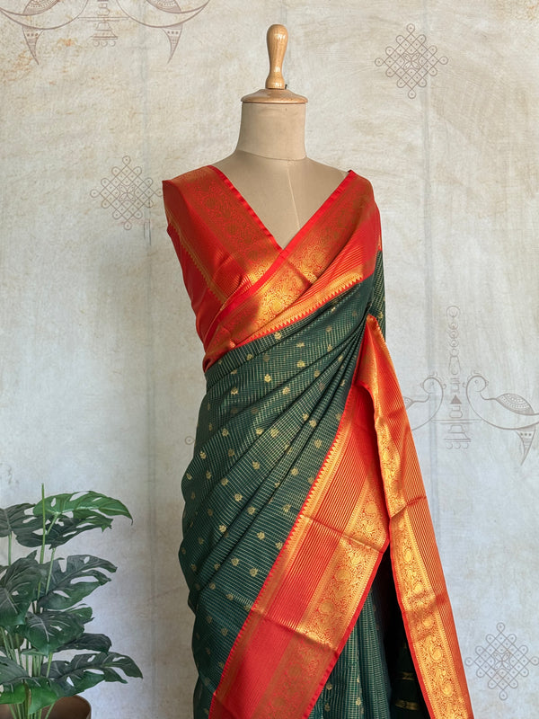 Semi Kanchi Silk Saree