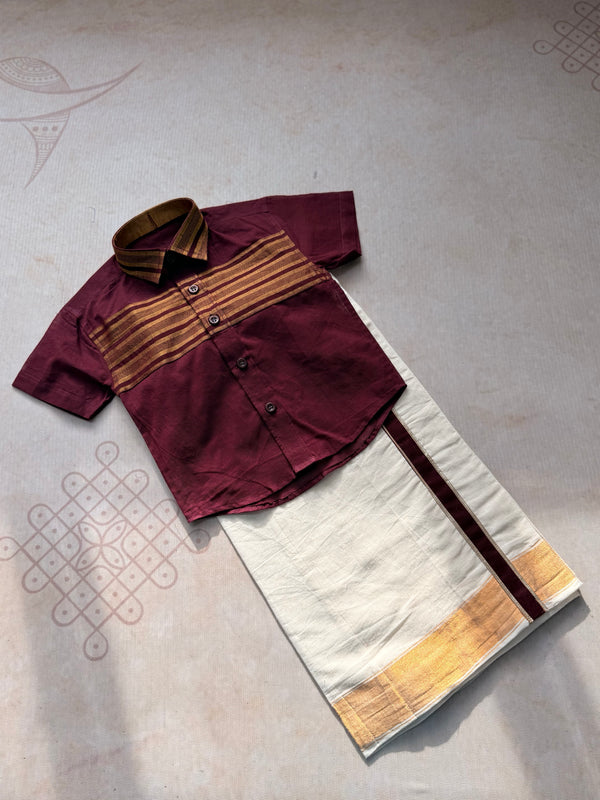 Boys Dhoti and Shirt  - Onam FastTrack
