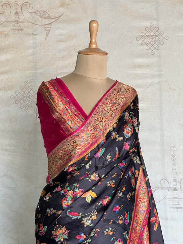 Pure Pashmina Banarasi Silk