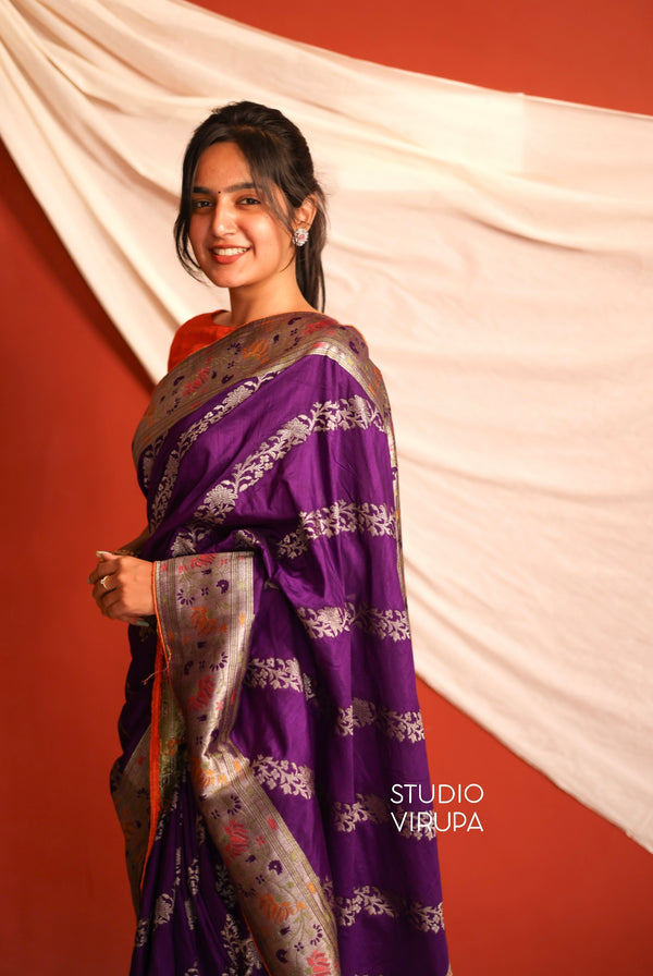 Nirvi - Banarasi semi silk