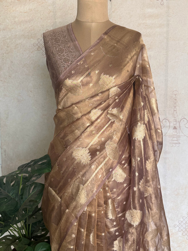 Pure Molten Gold Tissue Saree