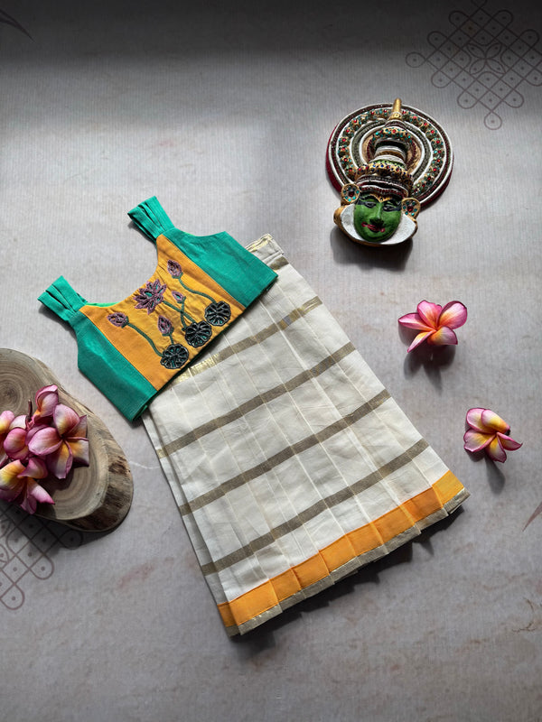 Yumi - Crop top and Skirt Onam Collection