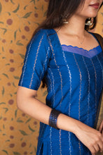 Dwaraka - Raw Silk 3-Piece Suit Set with Kalamkari Dupatta