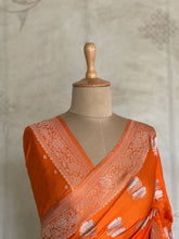 Nandhana - Crinkle Georgette Saree with Sona Rupa Zari Weaving