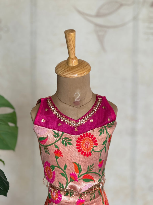 Arthaa - Banarasi Crop Top And Skirt