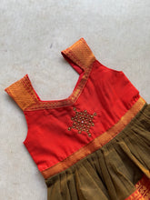 Svasti Kids Festive Kolam Embroidered Chettinad Cotton Dress - Express