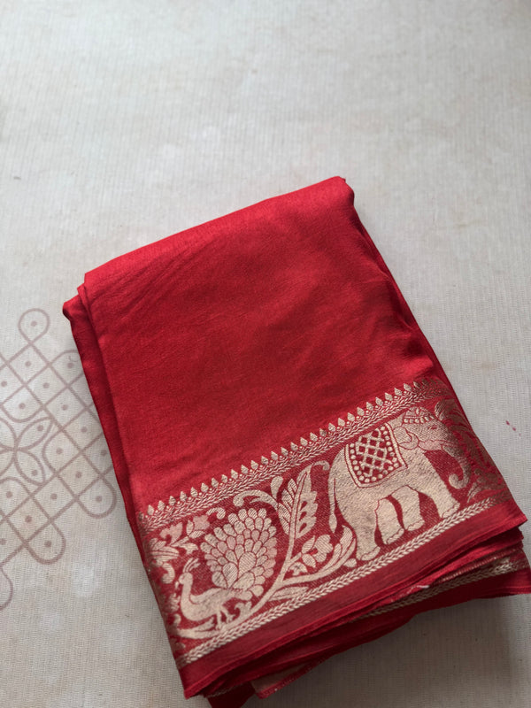 Dola Silk Zari Border Saree
