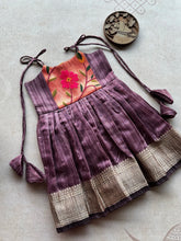 Kids Girl Dress - Paithani x Tussar Silk