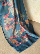 Shraddha - Linen Floral Applique Saree — Hakoba Lace Border