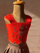 Brocade Crop Top and Skirt
