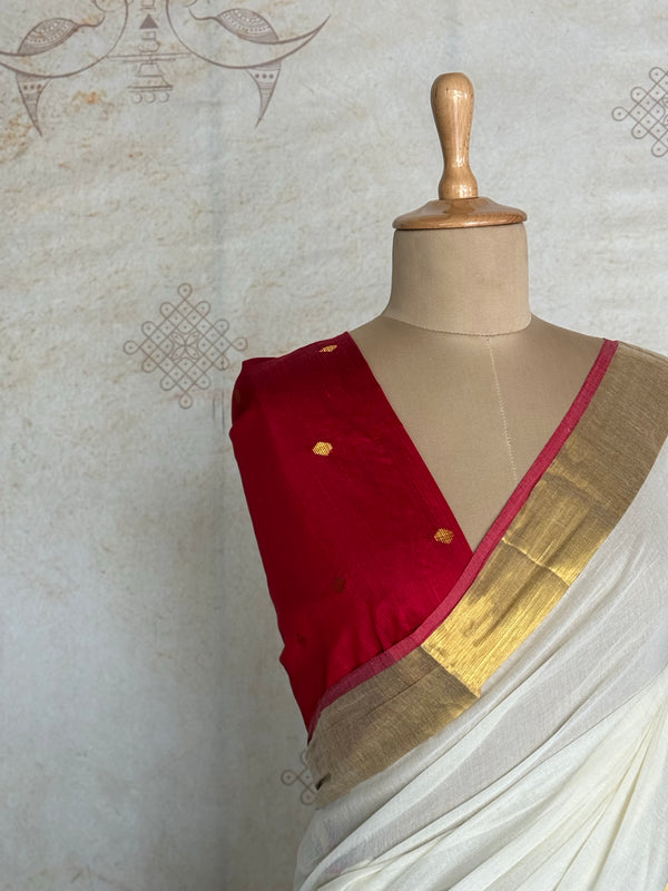 Mul Cotton Saree - Onam Edit
