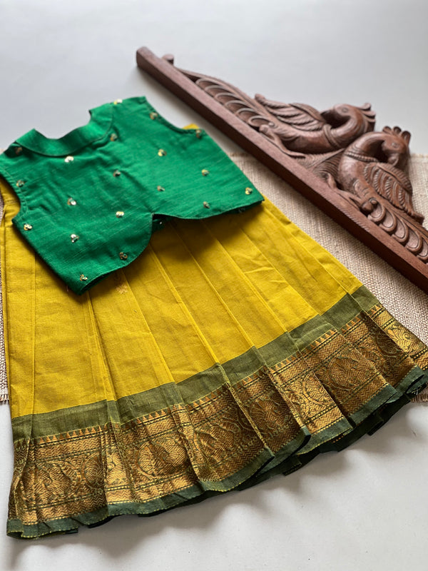 Chettinad Cotton - Crop top and skirt