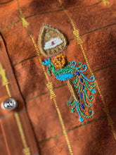 Velum Mayilum Hand-Embroidered Boys Temple Shirt & Dhoti Set — South Indian Traditional Ethnic Wear Onam Edit