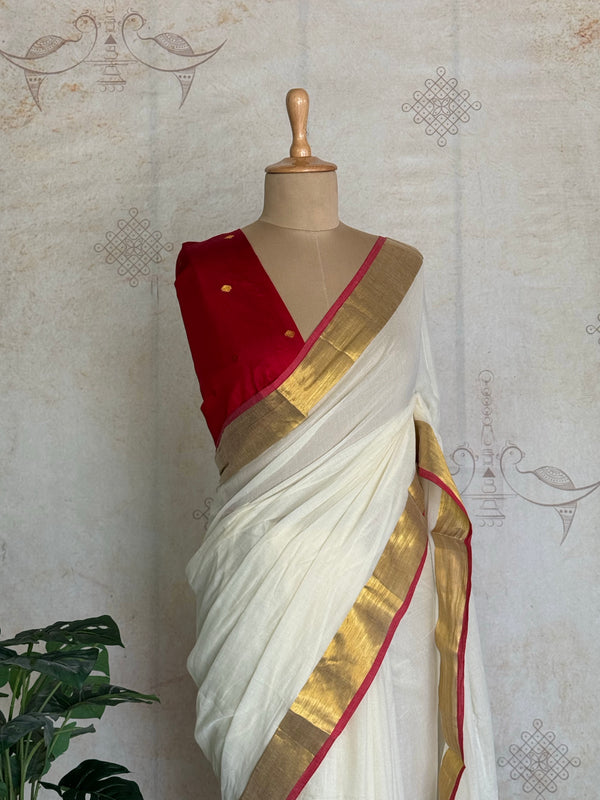 Mul Cotton Saree - Onam Edit