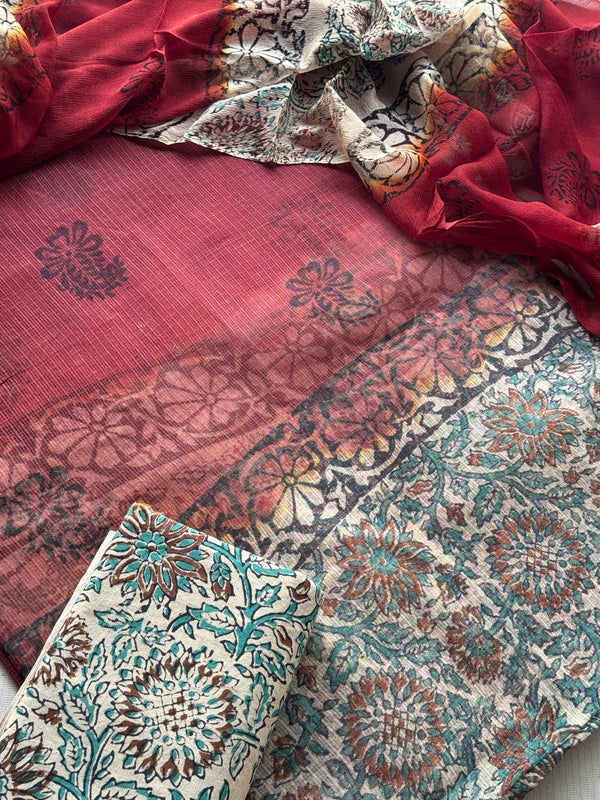 Vihana - Pure Cotton Kota Unstitched 3 Piece Salwar Material