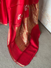 Aarushi -  Mushru Raw Mango Inspired Pure Banarasi Saree – Sona Rupa Buttas