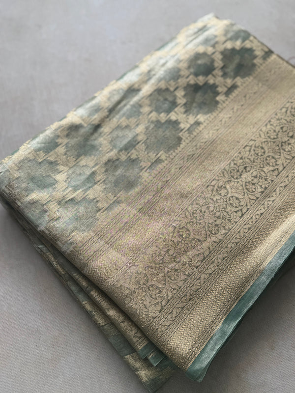 Pure Molten Gold Tissue Saree