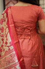 Aadhira - Raw Silk 3-Piece Suit Set with Tussar Silk Dupatta