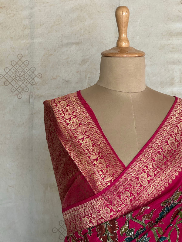 Subhadra - Kalamkari Inspired Embroidery Saree