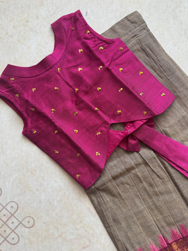 Chettinad Cotton - Crop Top and Skirt Express