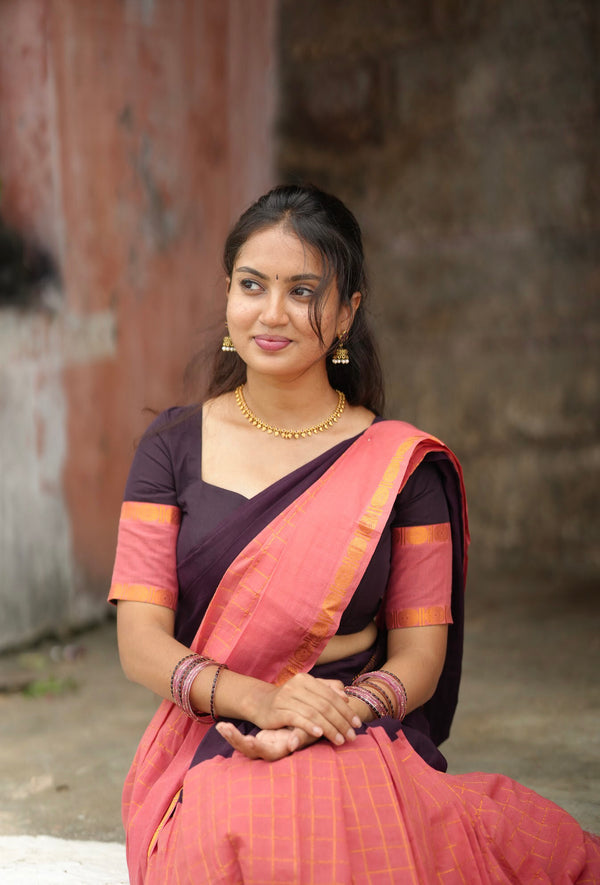 Janaki Sungudi Cotton Saree – Handcrafted Madurai Sungudi Saree in Soft Cotton