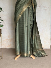 Ritambhara - Soft Tussar Zari Checks Saree