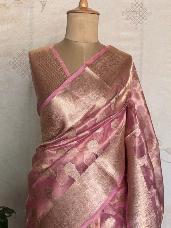 Pure Molten Gold Tissue Saree