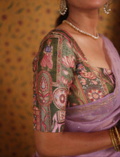 Chandheri Mirror Embellished Saree with Subtle Jaal Border & Tassel Pallu