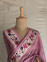 Ambika - Paithani Tussar Saree in Pink