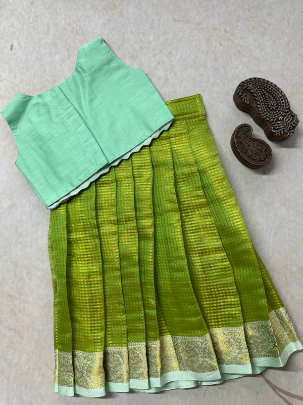 Glass Tissue Crop top and skirt  - Festive Styles
