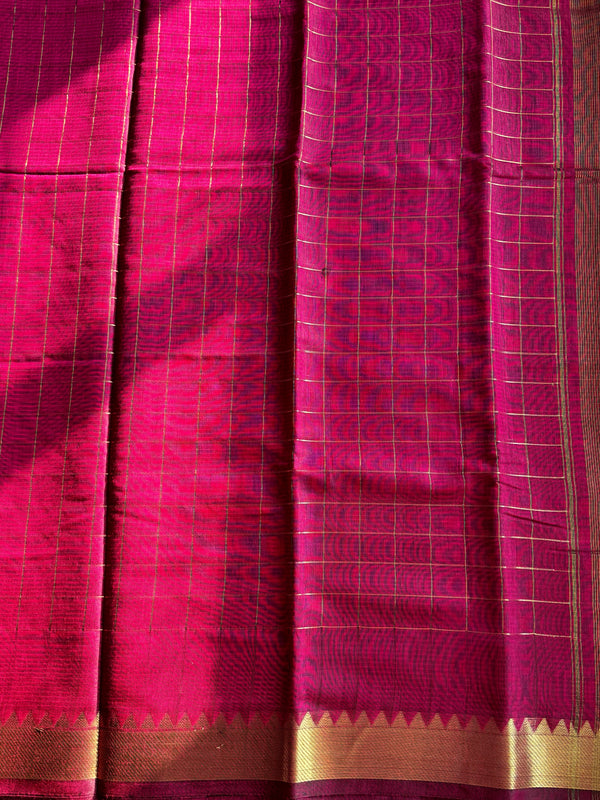 Mangalgiri Silk Checkered Saree