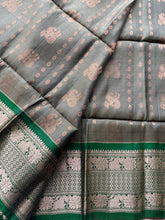 Venkatagiri Pure Handwoven Silk Saree with Embellished Kolam Blouse