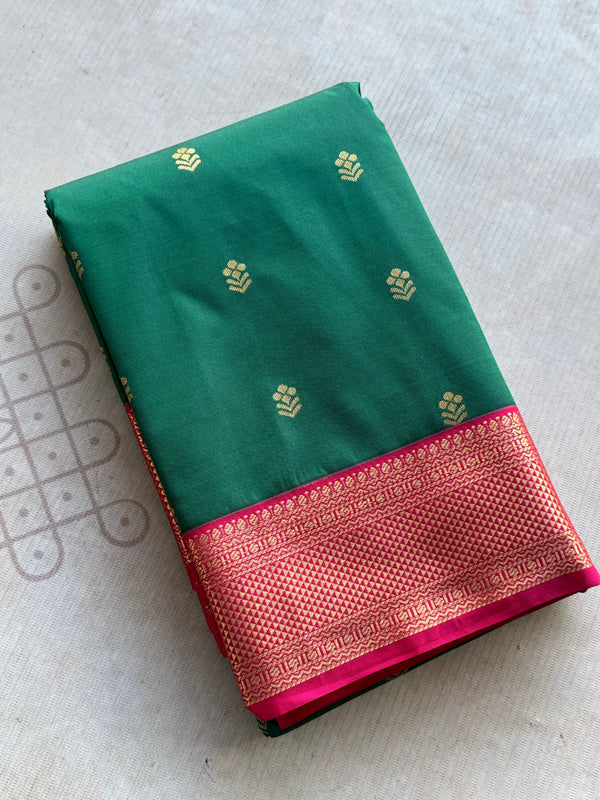 Semi Kanchi Silk Saree – Aramadam Mayilkan Border