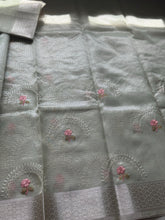 Ciranya Linen - Embroidered Kora Saree